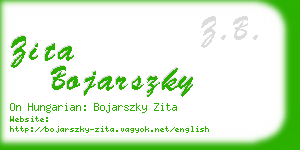 zita bojarszky business card